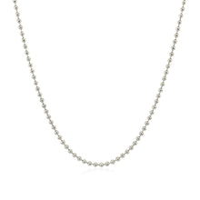 Load image into Gallery viewer, Rhodium Plated 1.5mm Sterling Silver Bead Style Chain