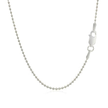 Load image into Gallery viewer, Rhodium Plated 1.5mm Sterling Silver Bead Style Chain