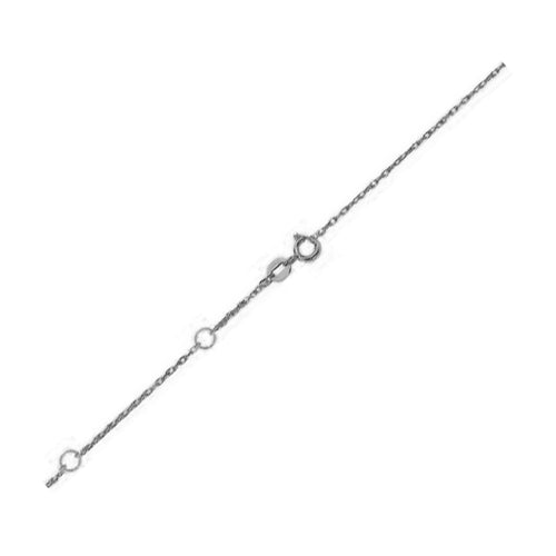 Double Extendable Rope Chain in 14k White Gold (1.3mm)