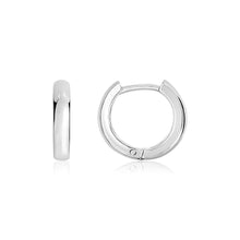 Load image into Gallery viewer, Sterling Silver Polished Hoop Earrings