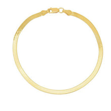 Load image into Gallery viewer, 1.5mm 14k Yellow Gold Super Flex Herringbone Anklet