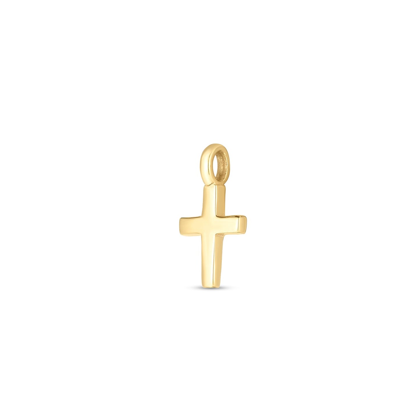 14k Yellow Gold Mini Cross Charm