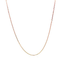 Load image into Gallery viewer, Diamond Cut Cable Link Chain in 10k Rose Gold (0.8 mm)