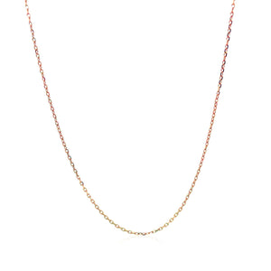 Diamond Cut Cable Link Chain in 10k Rose Gold (0.8 mm)