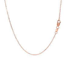 Load image into Gallery viewer, Diamond Cut Cable Link Chain in 10k Rose Gold (0.8 mm)
