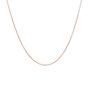 10k Rose Gold Cable Link Chain 0.5mm