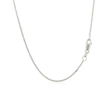 Load image into Gallery viewer, 14k White Gold Diamond Cut Rolo Chain 1.1mm