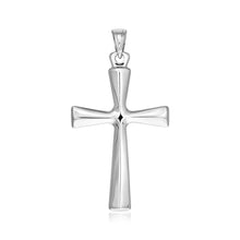 Load image into Gallery viewer, Sterling Silver Domed Rounded Cross Pendant