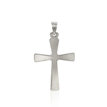 Load image into Gallery viewer, Sterling Silver Domed Rounded Cross Pendant