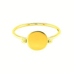 14k Yellow Gold Ring with Polished Oval