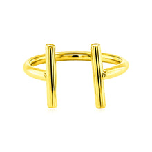 Load image into Gallery viewer, 14k Yellow Gold Open Ring with Bars