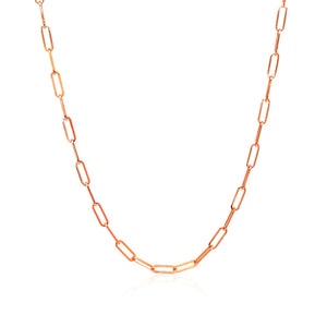 14K Rose Gold Delicate Paperclip Chain (2.1mm)