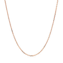 Load image into Gallery viewer, 18k Rose Gold Diamond Cut Cable Link Chain 1.1mm