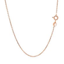 Load image into Gallery viewer, 18k Rose Gold Diamond Cut Cable Link Chain 1.1mm