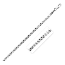 Load image into Gallery viewer, 5.2mm Sterling Silver Rhodium Plated Round Box Chain