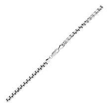 Load image into Gallery viewer, 5.2mm Sterling Silver Rhodium Plated Round Box Chain