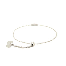 Load image into Gallery viewer, 14k White Gold Adjustable Heart Bracelet