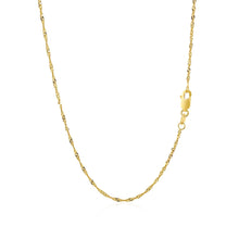 Load image into Gallery viewer, 10k Yellow Gold Singapore Chain 1.5mm