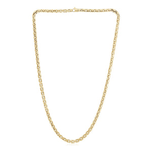 14k Yellow Gold High Polish Mens Fancy Box Necklace (5.0mm)