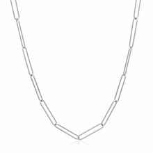 Load image into Gallery viewer, 14k White Gold Wire Paperclip Chain (2.7mm)