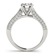 Load image into Gallery viewer, 14k White Gold Round Cathedral Diamond Engagement Ring (1 1/2 cttw)