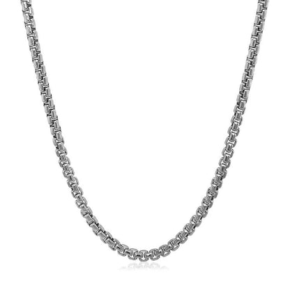 14k White Gold Solid Round Box Chain 2.5 mm