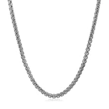 Load image into Gallery viewer, 14k White Gold Solid Round Box Chain 2.5 mm