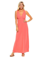 Load image into Gallery viewer, Women&#39;s Halter Maxi Dress with Cross Back Straps Dresses LoveAdora