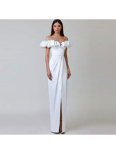 Load image into Gallery viewer, Long Dress Strapless Cascading Split Off Shoulder Dress Dresses LoveAdora