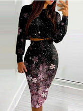 Load image into Gallery viewer, Two Piece Party Skirt Set Slim Long Sleeve Dress Set Dresses LoveAdora