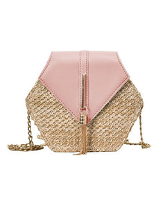 Fashion Hexagon Mulit Style Straw+pu Bag Handbags Other LoveAdora