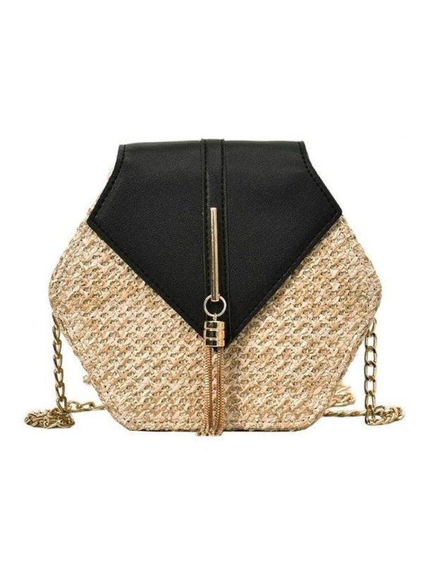 Fashion Hexagon Mulit Style Straw+pu Bag Handbags Other LoveAdora