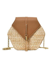 Load image into Gallery viewer, Fashion Hexagon Mulit Style Straw+pu Bag Handbags Other LoveAdora