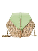 Load image into Gallery viewer, Fashion Hexagon Mulit Style Straw+pu Bag Handbags Other LoveAdora