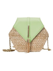 Fashion Hexagon Mulit Style Straw+pu Bag Handbags Other LoveAdora