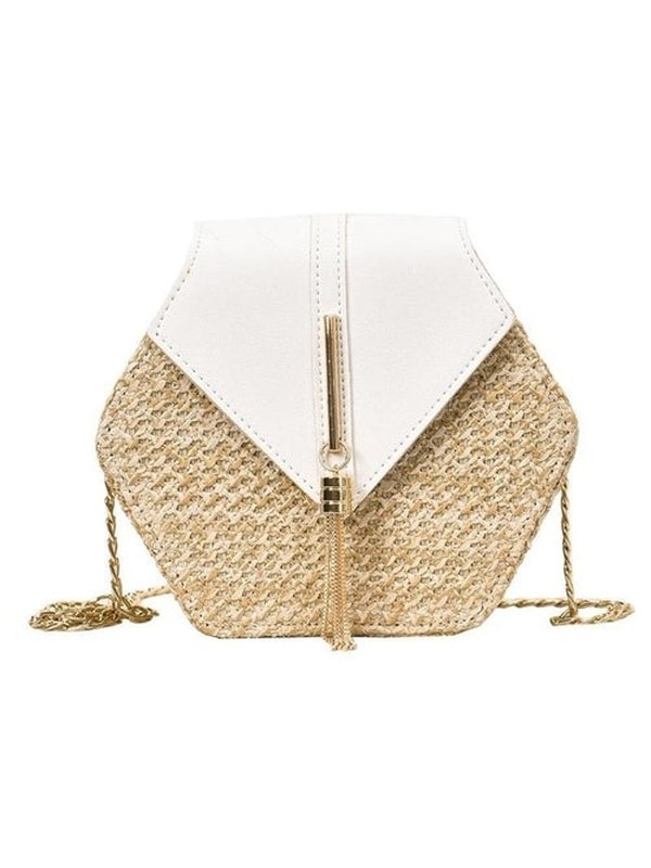 Fashion Hexagon Mulit Style Straw+pu Bag Handbags Other LoveAdora