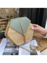 Load image into Gallery viewer, Fashion Hexagon Mulit Style Straw+pu Bag Handbags Other LoveAdora