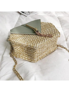 Fashion Hexagon Mulit Style Straw+pu Bag Handbags Other LoveAdora