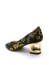 Load image into Gallery viewer, Geometal Brocade Pump Shoes LoveAdora