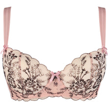 Load image into Gallery viewer, Axami Copper Rose Sheer Mesh Balconette Bra-2