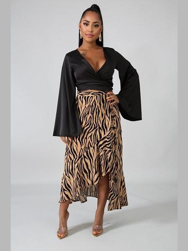 Dominique Animal Print Women's Skirt - Miss Mafia Skirt LoveAdora