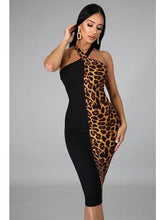 Load image into Gallery viewer, Electra Cheetah Print Black Women&#39;s Dress - Miss Mafia Party Dress LoveAdora