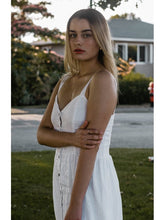 Load image into Gallery viewer, Daria Linen Dress | White Women&#39;s Clothing LoveAdora