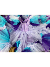 Load image into Gallery viewer, Teal &amp; Purple Tulle Dress Mom &amp; Daughter Party Dresses LoveAdora
