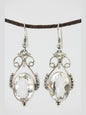 Open Work Clear Crystal Quartz Queenly Earrings Earrings LoveAdora