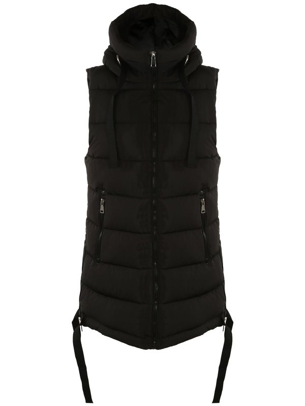 Hooded Puffer Gilet With Webbing Detail Jackets & Coats LoveAdora