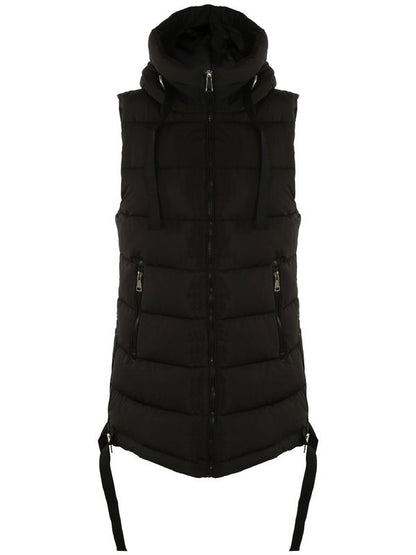 Hooded Puffer Gilet With Webbing Detail Jackets & Coats LoveAdora