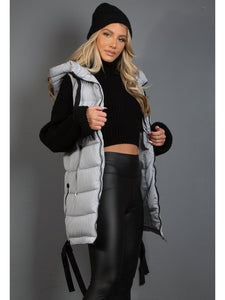 Hooded Puffer Gilet With Webbing Detail Jackets & Coats LoveAdora