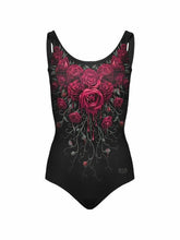 Load image into Gallery viewer, BLOOD ROSE - Allover Scoop Back Padded Swimsuit Swimwear LoveAdora