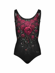 BLOOD ROSE - Allover Scoop Back Padded Swimsuit Swimwear LoveAdora